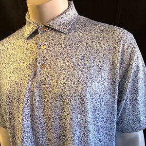 Awesome mens large Peter Millar golf shirt great pattern